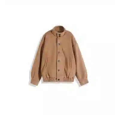 我是大卫 短款立领保暖休闲毛呢外套大衣 男女同款