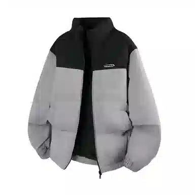 鸭鸭 青少年基础款美式复古多巴胺撞色山系户外立领加厚保暖防风无帽休闲运动百搭舒适柔软都市通勤羽绒服 男女同款