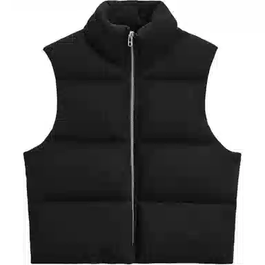 ZARA Sleeveless Puffer Vest Black