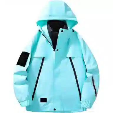 雅鹿优选  纯色连帽拉链  防水防风透气耐磨保暖冲锋衣 男款