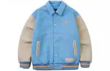 Starter Colorblock Letter Print Wool Jacket