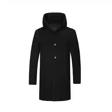 David Naman Wool Coat Black