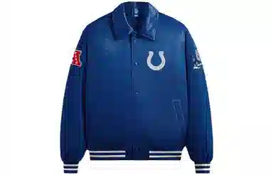 KITH x NFL FW23 Colts Satin Bomber Jacket Logo