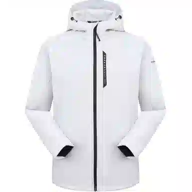 探路者  纯色登山徒步保暖  防风防泼水透气冲锋衣 男款