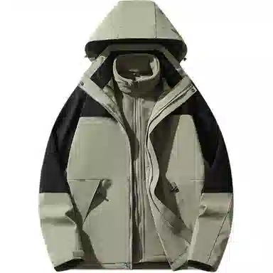 雅鹿优选  舒适时尚百搭连帽长袖  防水防风透气耐磨冲锋衣 男款