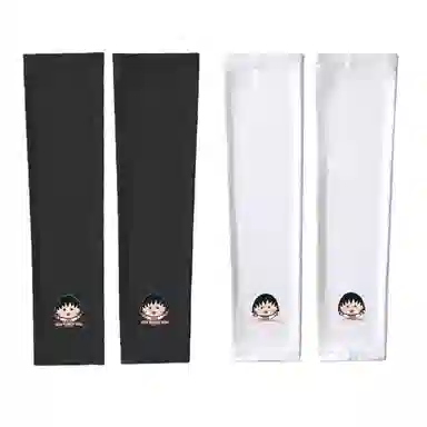 冠辉 夏季樱桃小丸子可爱卡通夏季凉感防紫外线冰袖冰丝高弹护臂轻薄透气舒适时尚户外运动防紫外线 锦纶 防晒袖 男女同款情侣款