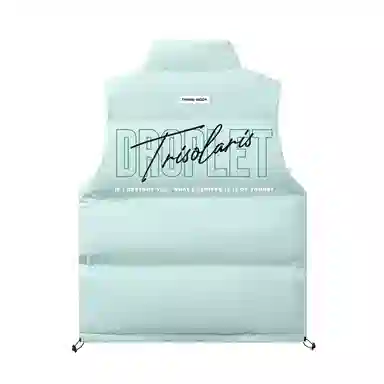 三体 文明系列简约基础款字母印花百搭立领美式复古户外机能风背心宽松休闲保暖加厚柔软舒适防风无袖马甲 男女同款