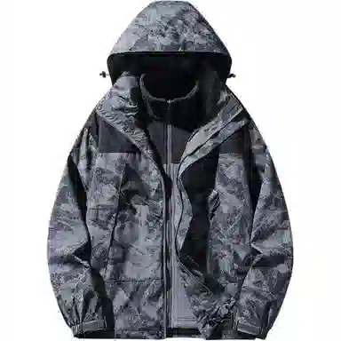 雅鹿优选  休闲简约百搭连帽  防水防风透气耐磨冲锋衣 男女同款