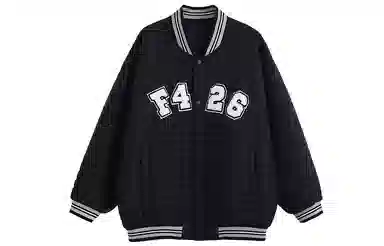 F426 Quilted Logo Baseball Jacket