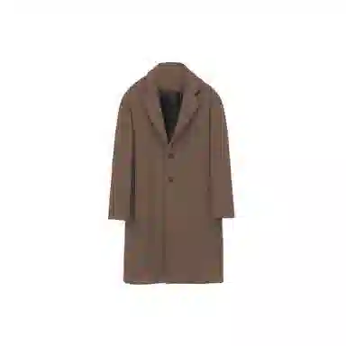 我是大卫 毛呢中长款加厚保暖韩系休闲大衣 男女同款 黑色