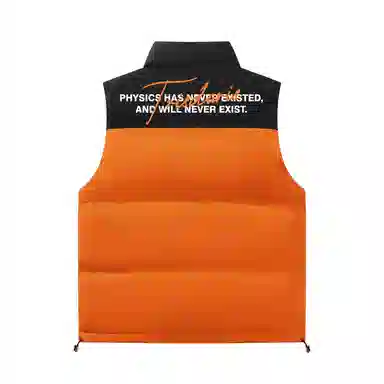 三体 文明系列 撞色拼接美式复古简约基础款字母印花百搭立领开衫户外工装机能风休闲宽松保暖加厚舒适防风无袖马甲 男女同款