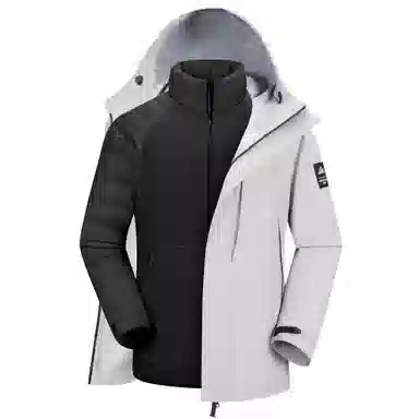 阿尔卑斯  户外登山连帽  防水防风防紫外线耐磨防静电抗菌防泼水防雨冲锋衣 男女同款