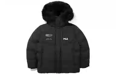 FILA Logo Hooded Down Jacket