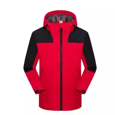 浪莎  户外薄款登山宽松连帽  防水防风透气速干冲锋衣 男女同款