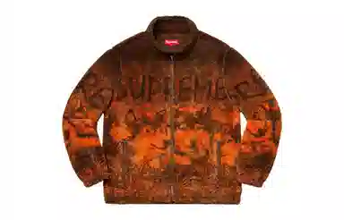 Supreme Wolf Fleece Jacket Orange
