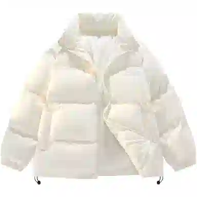 帕丁顿熊 基础简约反光小熊印花纯色宽松休闲面包服防风外套防寒保暖加厚鹅绒羽绒服 男女同款