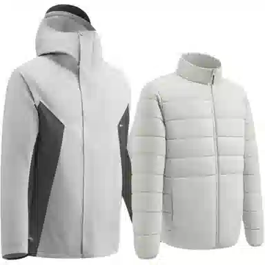 蕉下  纯色经典连帽  保暖耐磨透气速干防水防风冲锋衣 男款