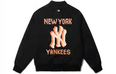 MLB Yankees Logo Zip Baseball Jacket Black
