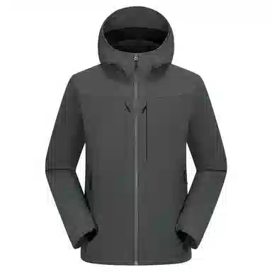 浪莎  户外登山纯色连帽宽松拉链  防水防风透气速干冲锋衣 通用