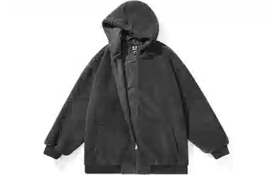 bt Simple Monster Letter Embroidered Fleece Hoodie Jacket