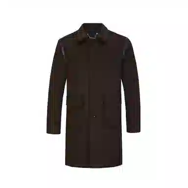 David Naman Wool Coat Brown