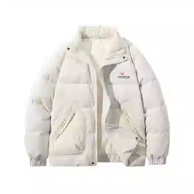 鸭鸭 基础款立领加厚保暖防寒鸭绒休闲宽松无帽无性别面包服暗黑外套羽绒服 男女同款