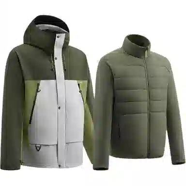 蕉下  户外宽松机能三合一气绒  防水防风防紫外线透气耐磨保暖速干超轻伪装掩护冲锋衣 男款