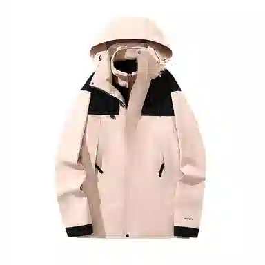 浪莎  户外三合一连帽宽松休闲拉链  防水防风冲锋衣 男女同款