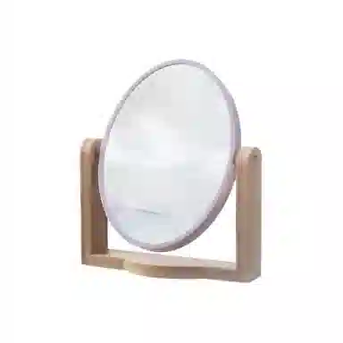 米甜兔 紫色卡皮木质化妆镜 便捷