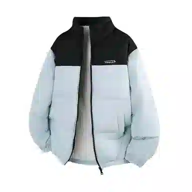 鸭鸭 青少年基础款美式复古多巴胺撞色山系户外立领加厚保暖防风无帽休闲运动百搭舒适柔软都市通勤羽绒服 男女同款