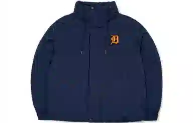 MLB Logo High Neck Puffer Jacket Navy