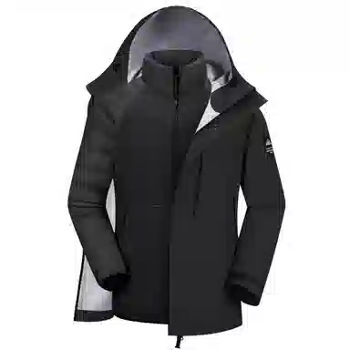 阿尔卑斯  户外登山连帽  防水防风防紫外线耐磨防静电抗菌防泼水防雨冲锋衣 男女同款