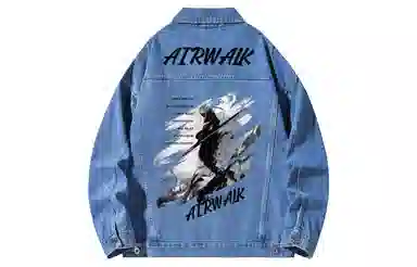 Airwalk Retro Dark Wukong Print Denim Jacket