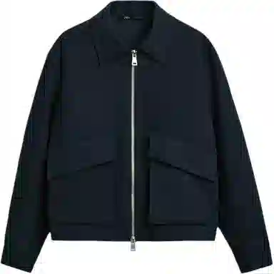 ZARA Casual Zip Jacket Navy Blue