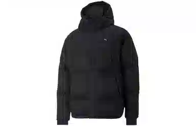 PUMA MMQ Hidden Zip Puffer Jacket Black