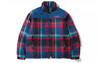 A BATHING APE Sakura Check Down Jacket