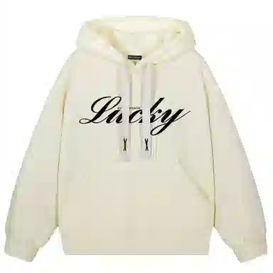 大卫贝肯 品牌字母简约基础款美式潮流休闲宽松连帽卫衣 男女同款 浅灰