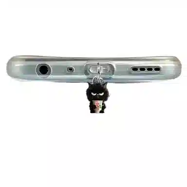 零界 小黑猫 创意手机防尘塞 小书包可爱时尚潮流装饰 亚克力 挂件 男女同款情侣款