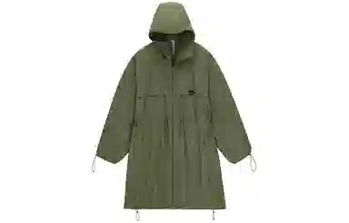 蕉下 纯色拉链连帽中长款防晒服 男款 深竹绿