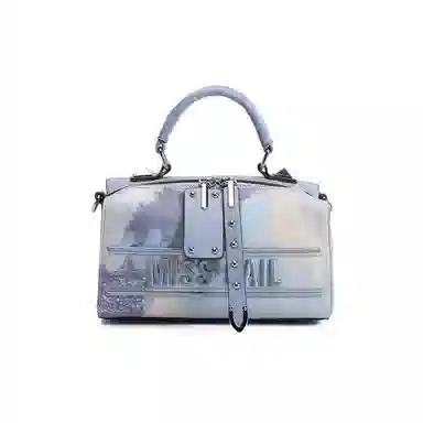 MISS GAIL Boston Bag Blue