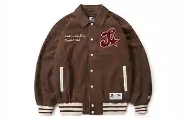 Starter Retro Letter Print Baseball Jacket