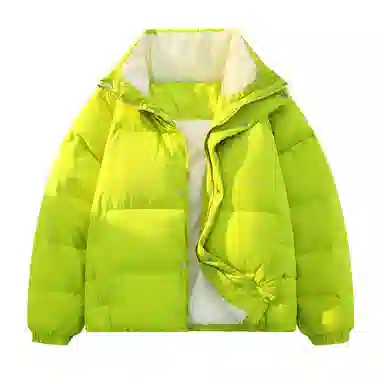 鸭鸭 纯色简约立领休闲长袖面包羽绒服 男女同款