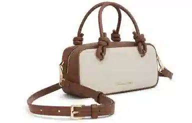 CHARLES&KEITH Canvas Knot Boston Bag Taupe