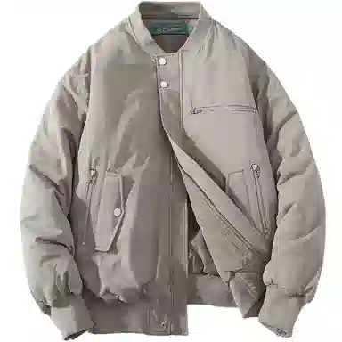 A SQUARE ROOT Bomber Jacket Grey