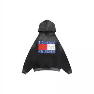 False Perception Tommy Washed Black Hoodie