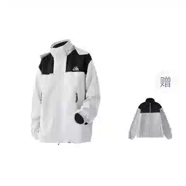 快鱼  高峰极寒抗寒全天候系列加厚加绒可拆卸内胆三合一连帽  防水防风耐磨保暖冲锋衣 男女同款