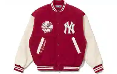 New Era x MLB Yankees Varsity Jacket Burgundy