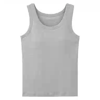 莫代尔 时尚百搭舒适经典圆领套头休闲可外穿背心 女款 灰色