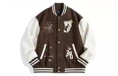 PEACEBIRD MEN Colorblock Embroidered Baseball Jacket