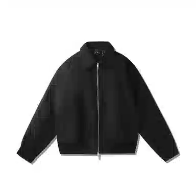 我是大卫 帅气百搭宽松休闲潮牌韩版棒球服夹克外套 男女同款 黑色